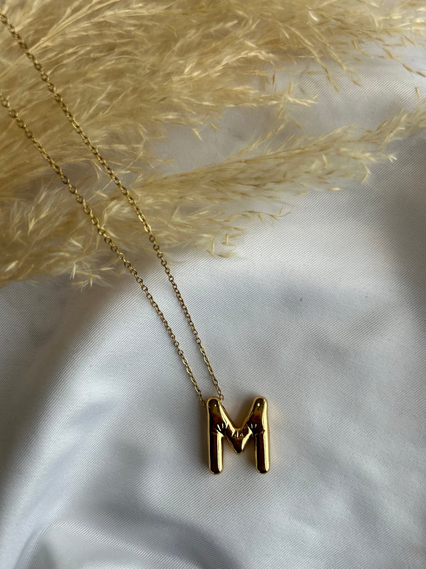 BUBBLE INITIAL NECKLACE (GOLD)