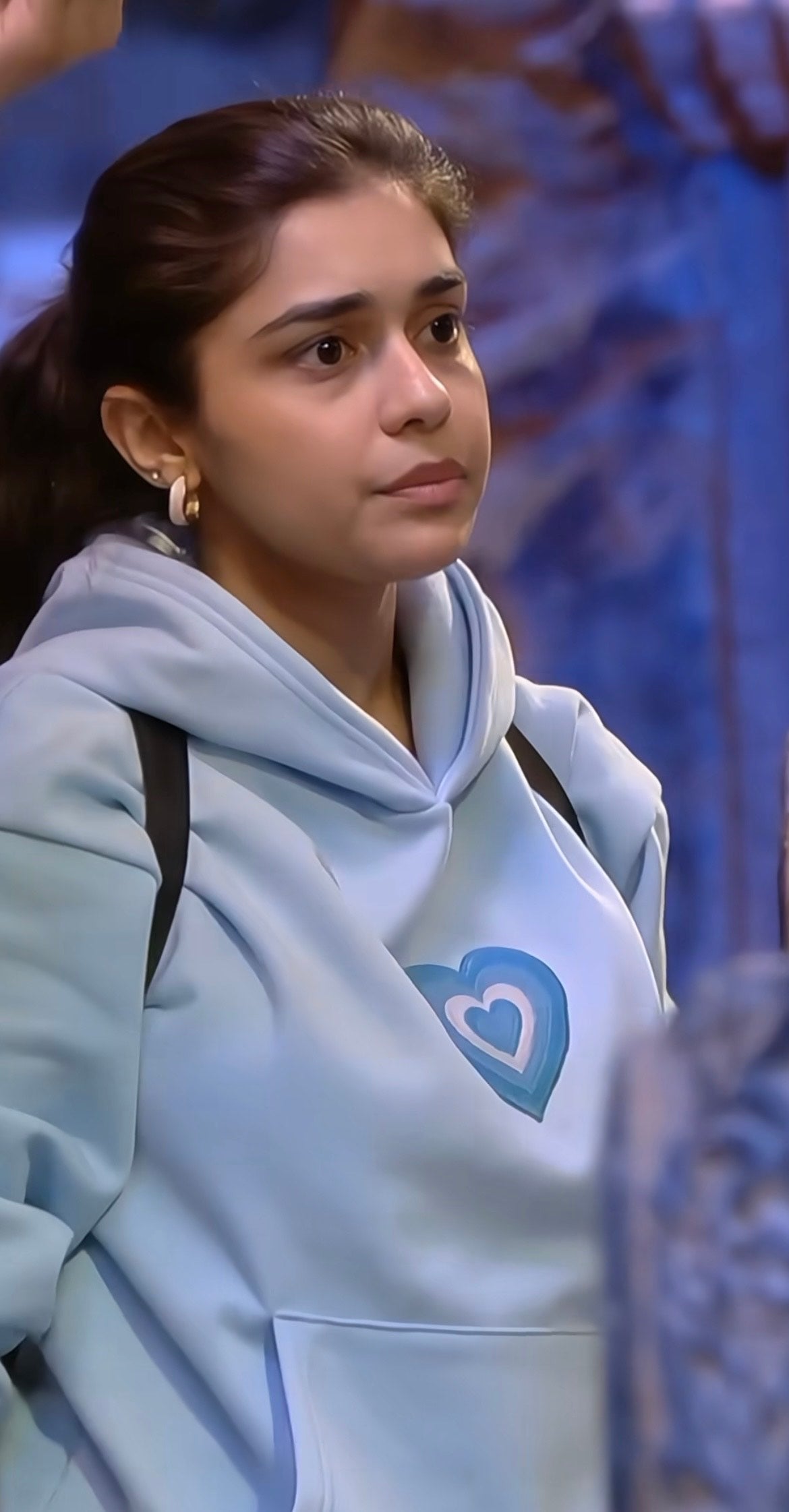 BLUE HEART PATCH HOODIE