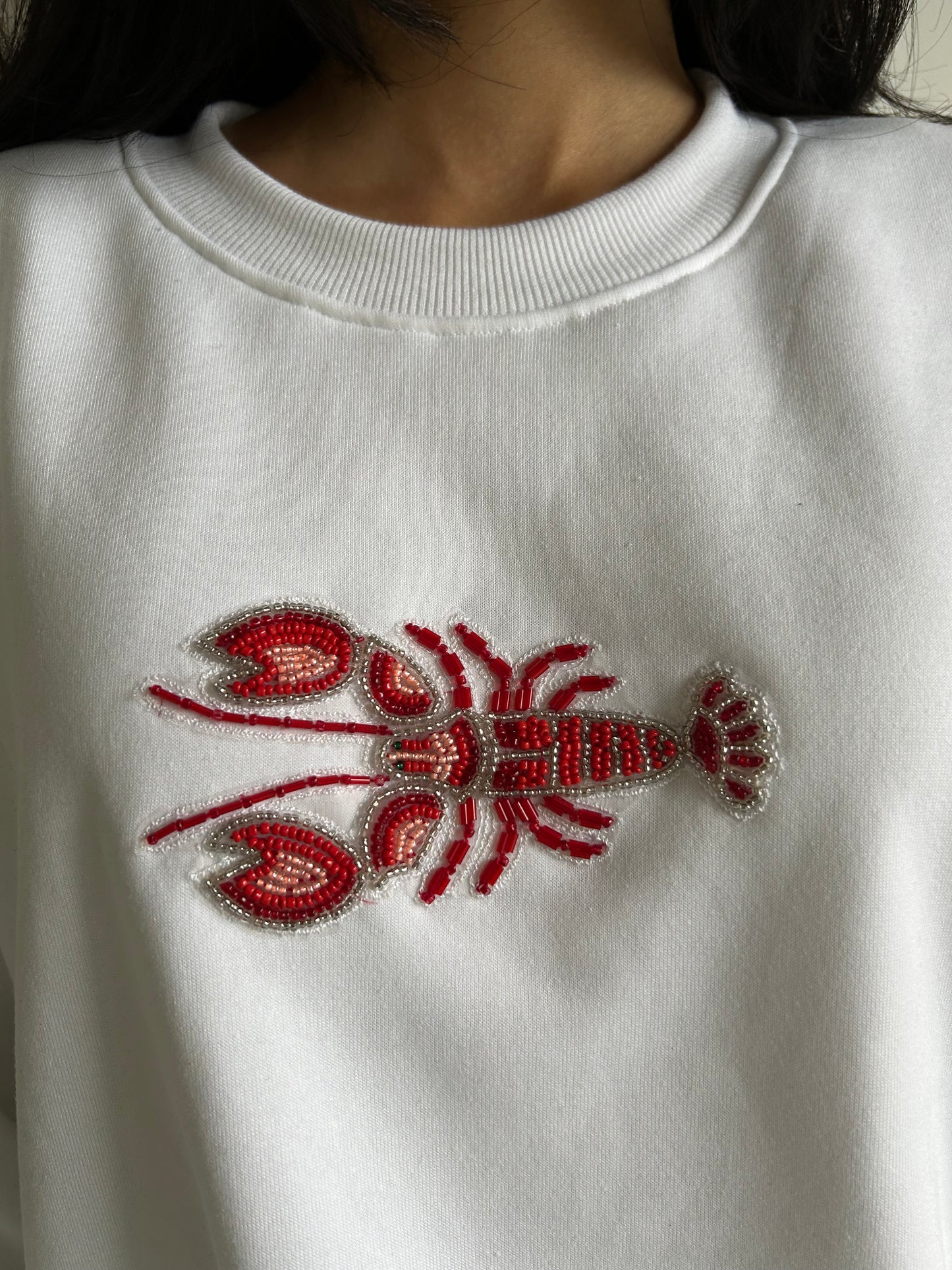 CRAB BEADED SWEATSHIRT
