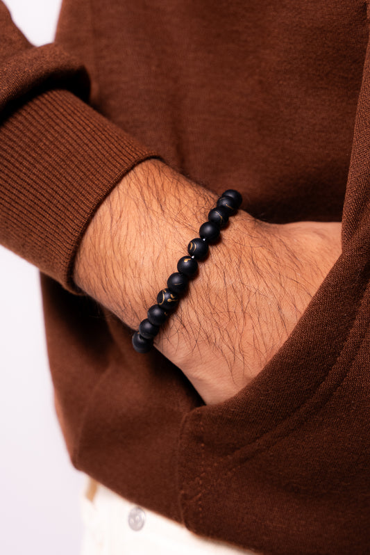 BLACK MARBLE BRACELET