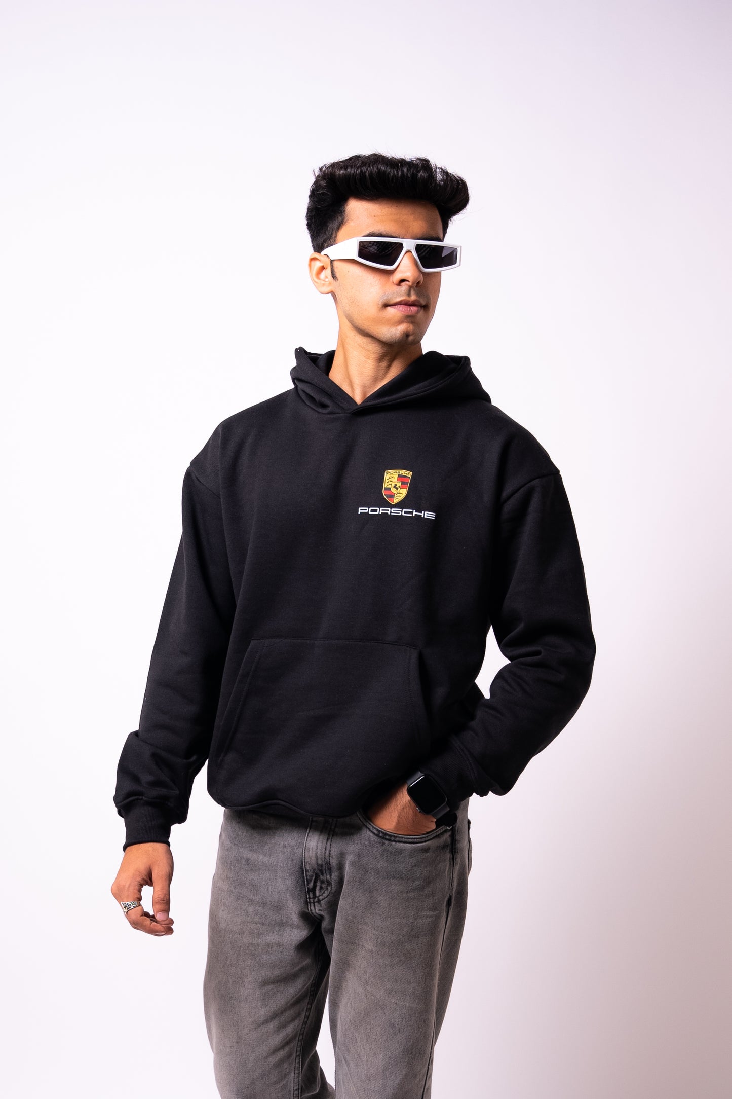 BLACK PORSCHE HOODIE