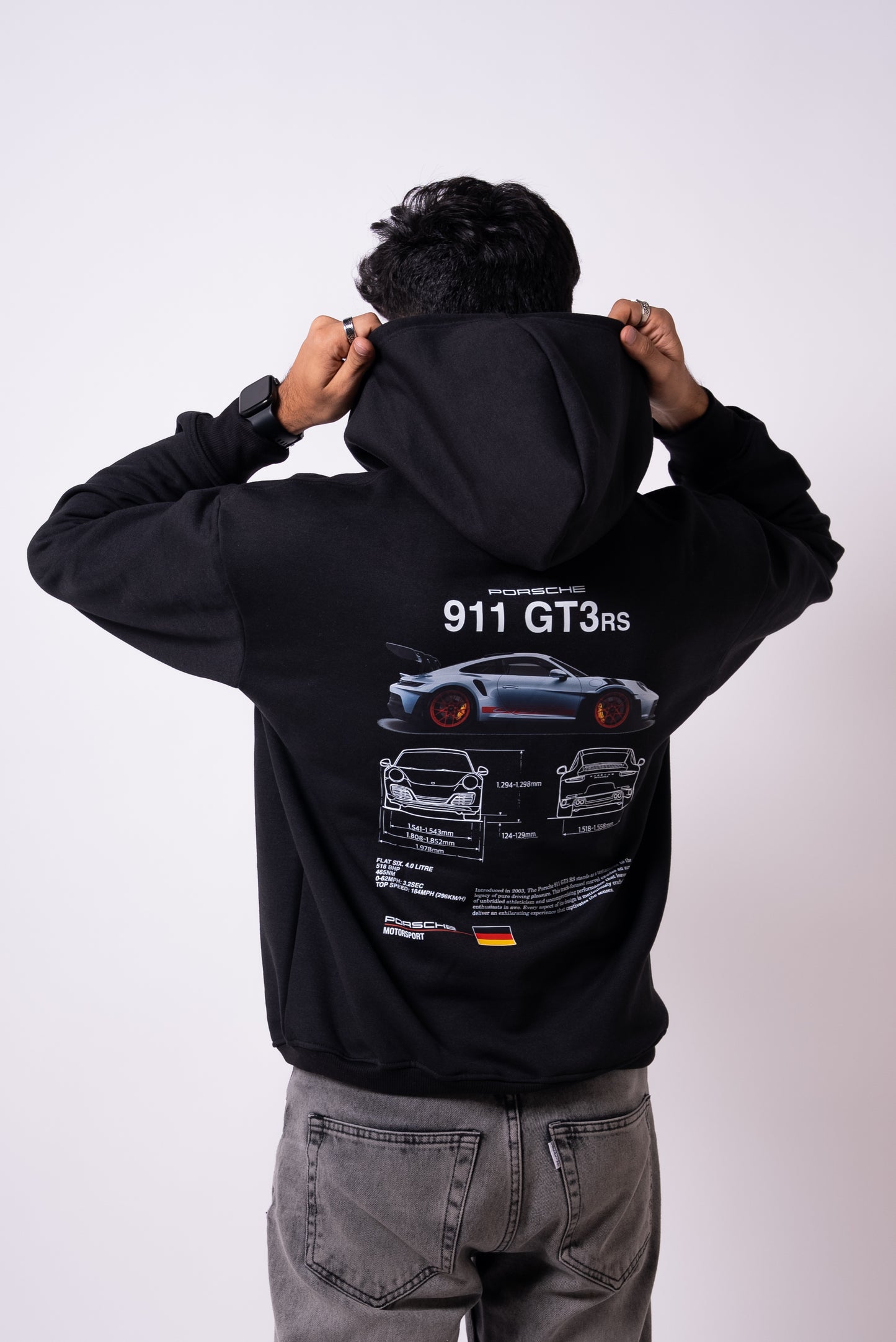 BLACK PORSCHE HOODIE