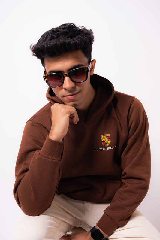 BROWN PORSCHE HOODIE