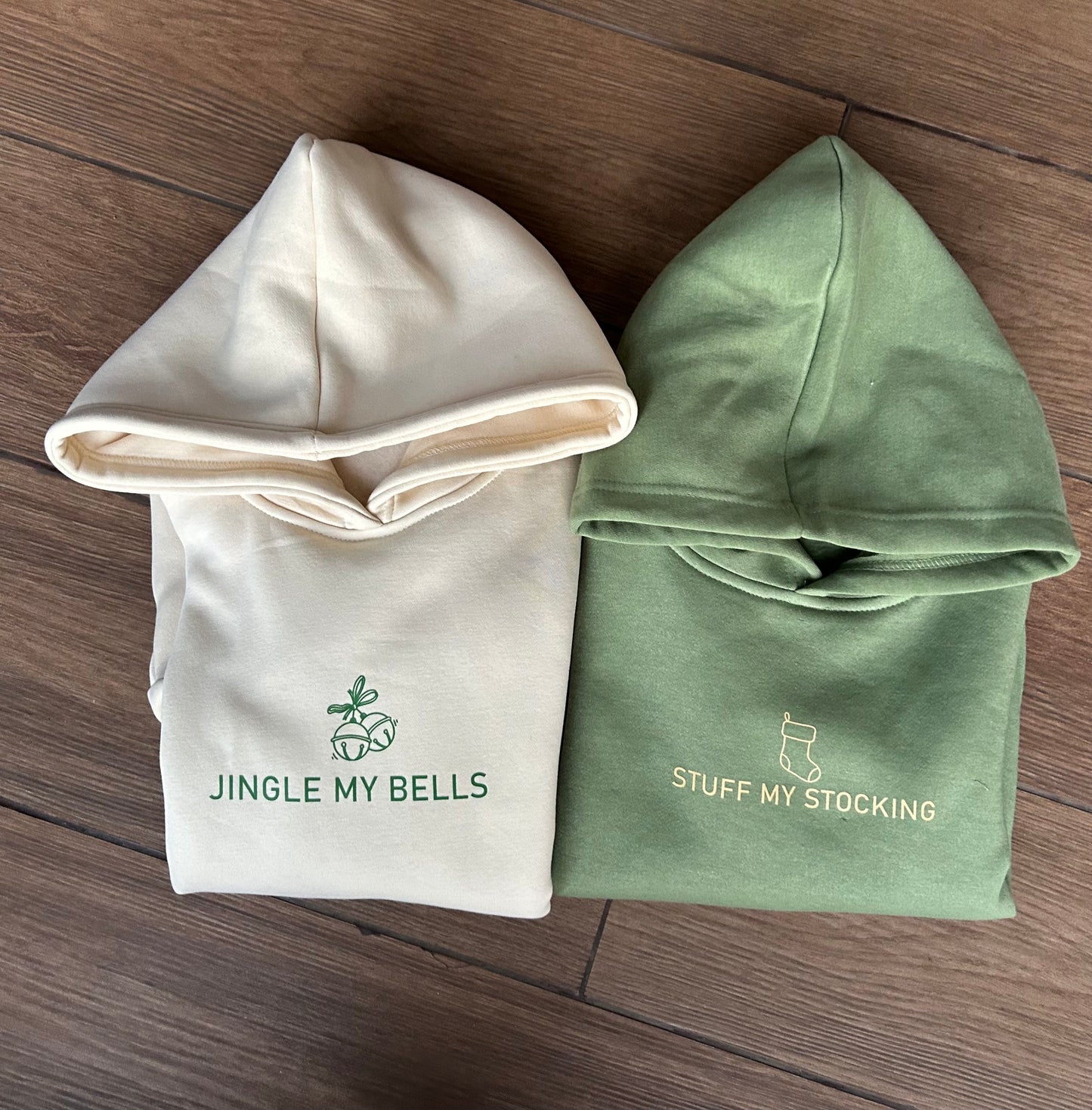 DUO JINGLE MY BELLS X STUFF MY STOCKING HOODIES
