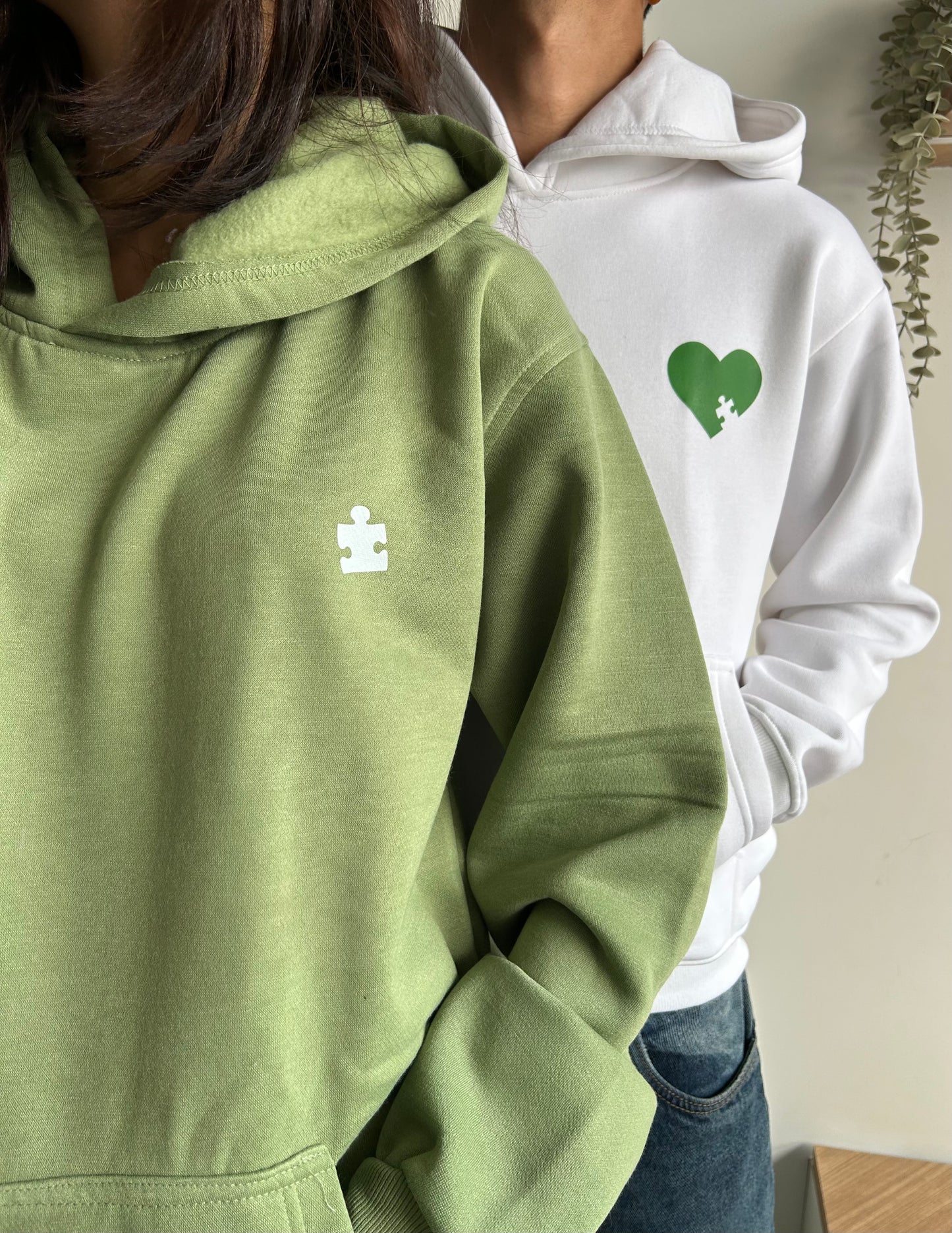 DUO HEART X PUZZLE HOODIES