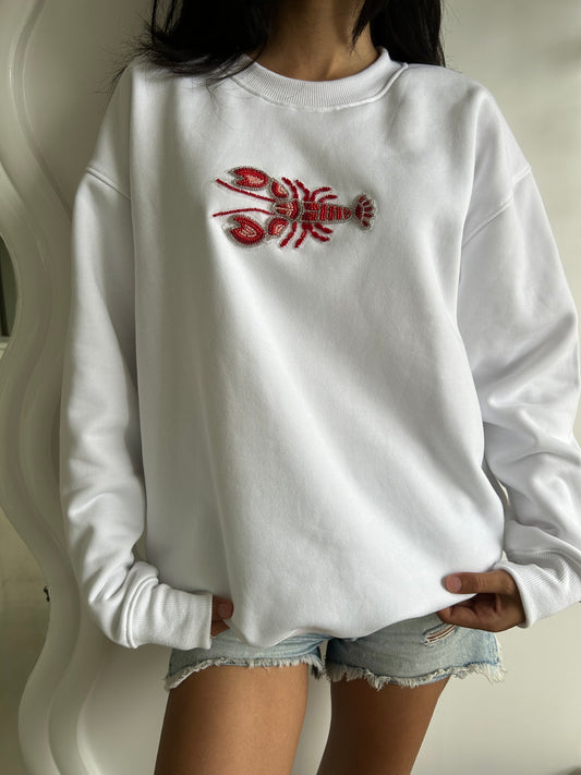 CRAB BEADED SWEATSHIRT
