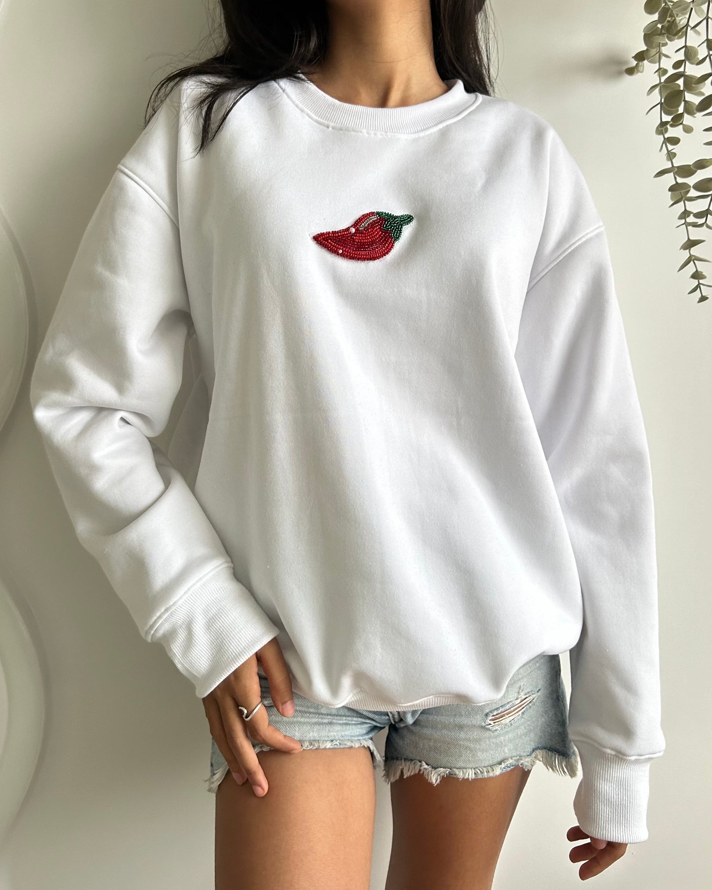 MIRCHI BEADED SWEATSHIRT