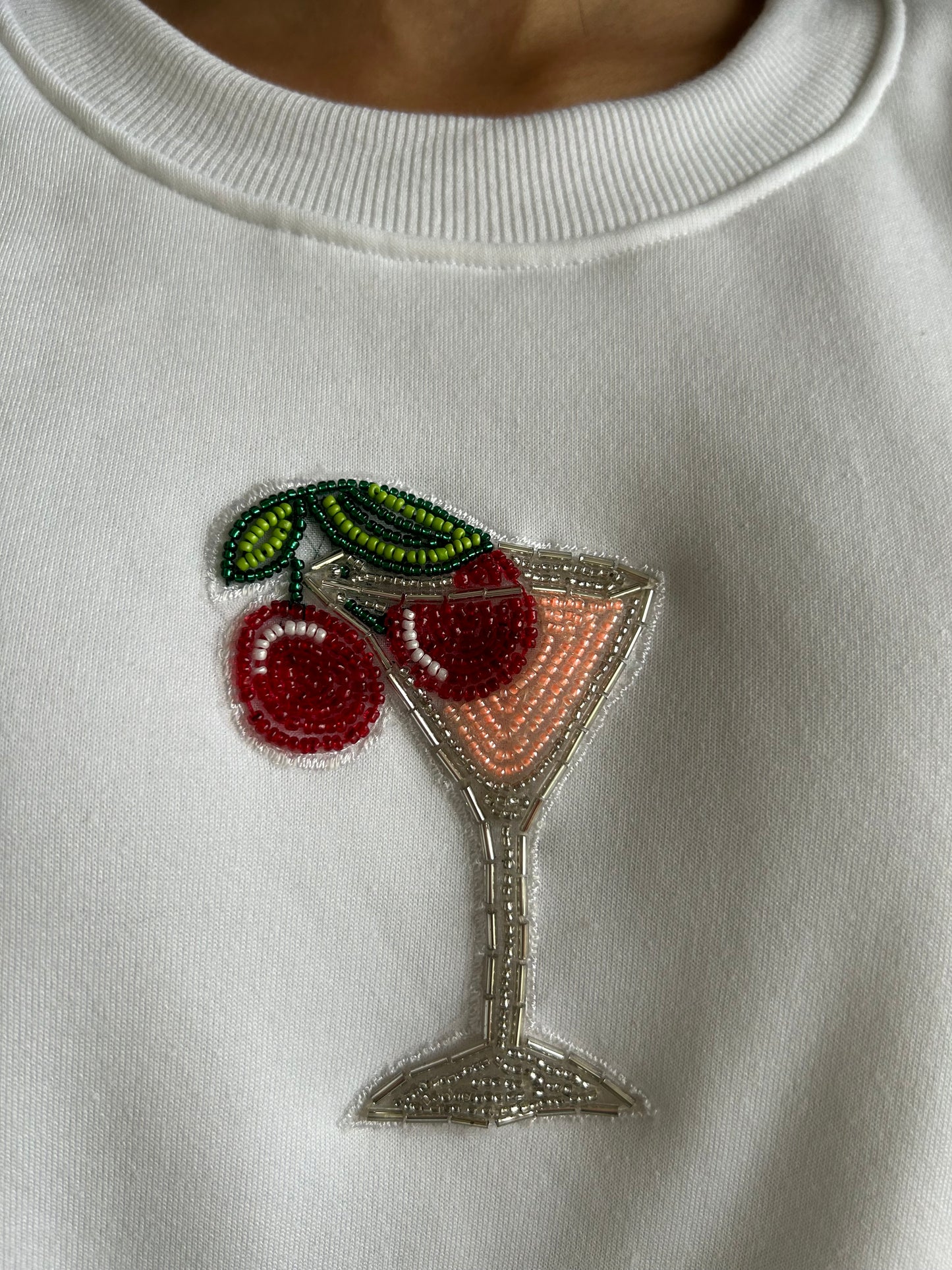MARTINI BEADED SWEATSHIRT