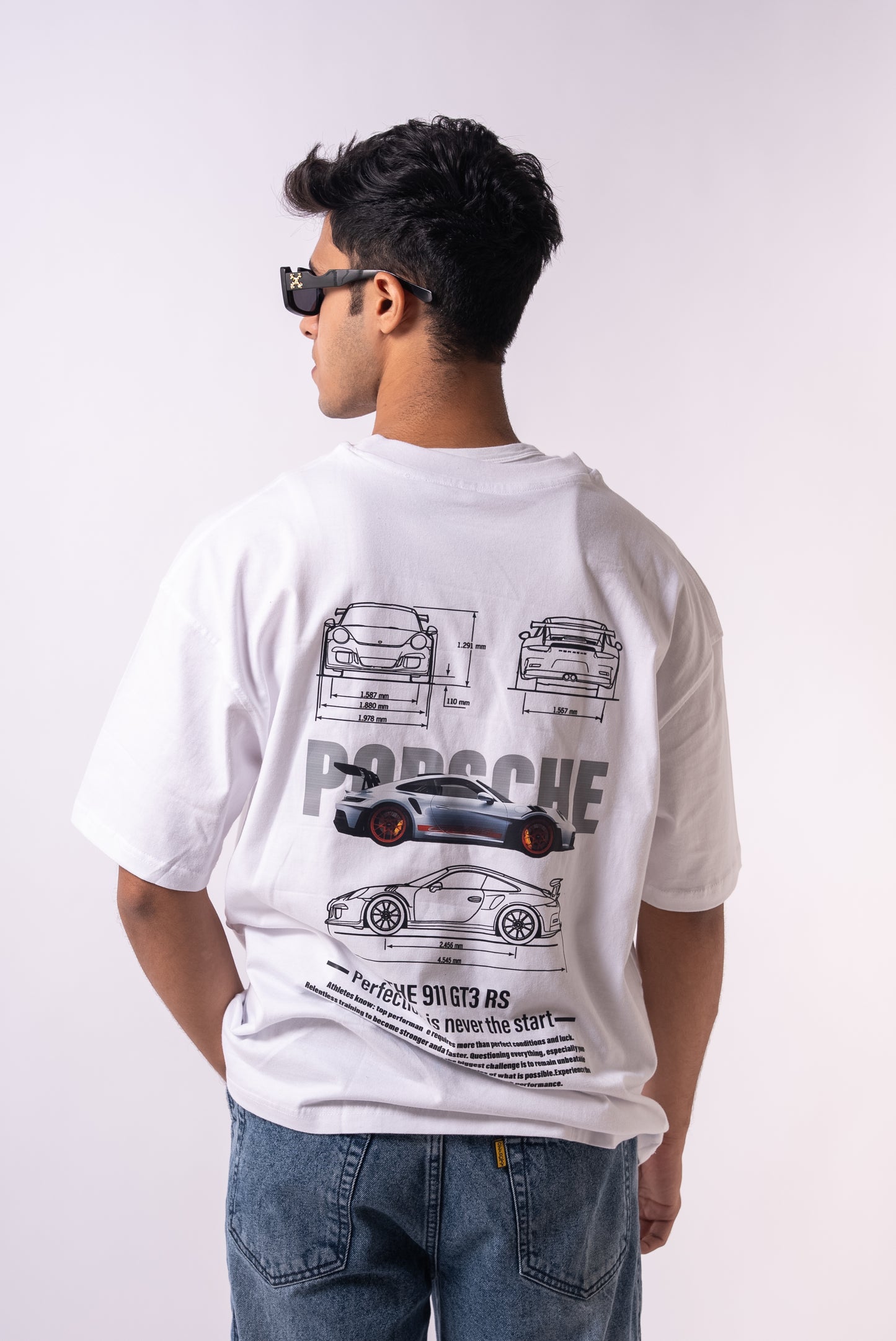 WHITE PORSCHE TEE