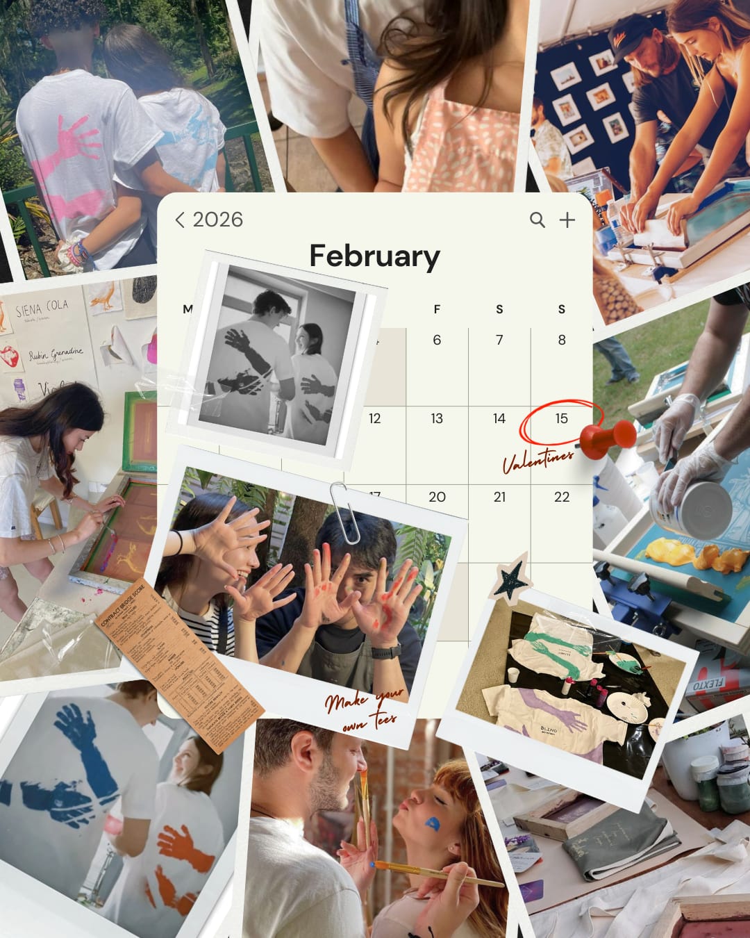 VALENTINES SCREEN PRINTING WORKSHOP